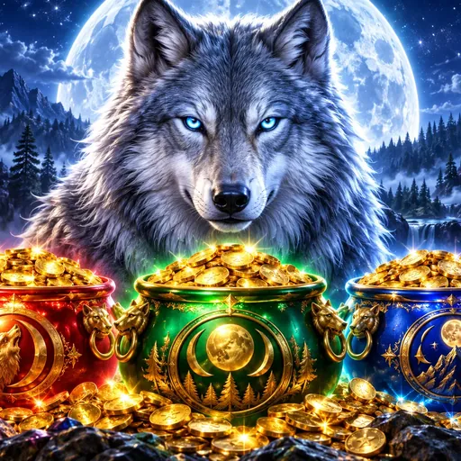 3 Pots of Lunar Wolf: Hold and Win pokie cover